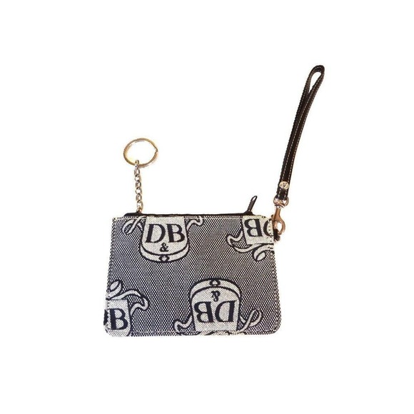 Dooney and‎ Bourke Grey Saddle bag logo mini wristlet - Picture 1 of 2